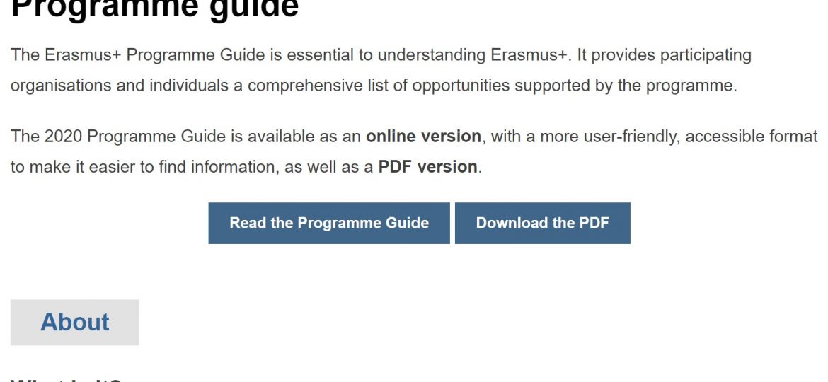 Erasmus+ Programme guide
